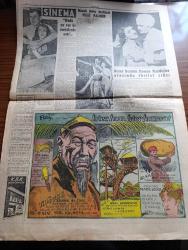 Cumhuriyet Pazar Gazetesi - 12 Ağustos 1951 - Yedi Dakika Yazan Doğan Nadi - renkli karikatür Aşkın tarihçesi - İstanbul'un müstakil adayı Niyazi Eryılmaz ile konuşma yazan Necdet Evliyagil - Windsor Dükü ile Düşesi boşanıyorlar mı fotoğraf - boş vaktinizi hoş geçirmek için - hikaye mahsun günahkar yazan Cronin - Puro Tuvalet sabunu - güneşte leke olmasa dünya rahata kavuşacak - Moskova'ya davet 6 yazan Leh milli Demokrat Partisi liderlerinden Z. Stypulkovski - bir kedi köpek doğurdu - Lady Godiva'nın kahramanlığı - İşin şaka tarafı köşesi - manalı bakış kraliçesi Villi Palmer Fotoğrafı - Pier Angeli meşhur İngiliz artisti Stewart Granger ile son filminde fotoğraf - Sezer Sezin'le Kenan Artun Tahirle Zühre filminde fotoğraf - Sezer Sezinle Erman Kardeşler arasında ihtilaf çıktı - hollywood'dan ne haber - İster inan ister inanma çizen Ripley - paris'teki ağaç lokantalar - 40 kilo ağırlığında bir patates - imparatoriçe Marie Louise - K.B.K kumaş mağazası - Ağustosta yapılacak işler