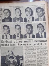 Hürriyet Gazetesi - 14 Kasım 1955 - belediye seçimleri de çok sönük geçti - İstanbul'da en düşük iştirak Kadıköy'de yüzde 7,5 - Malatya'da 15.000 fazla rey alan müstakil namzetlere ait bütün oy pusulaları iptal olundu - Çarşıkapı'da restore edilmekte olan Karamustafapaşa medresesinde seçim sandığının başında kimse yok fotoğraf - seçim dolayısıyla eğlence yerleri kapandığından halk boğaza ve adalara akın etti - Eminönü'ne ait seçim pusulaları ilçe seçim kurulu Başkanı Nefi Demirlioğlu'nun huzuruyla tasnif edilirken fotoğraf - 4000 senelik iskeletler - Arap İsrail sınırında Vaziyet tekrar karıştı - itfaiye sirkeci'de dün çıkan yangını söndürmeye çalışırken - İstanbul'da seçim neticelerinin tablosu - Radyo yürüme dersi verilecek - dünya gazeteleri ne diyorlar - esrar satan bir şebeke daha yakayı ele verdi - köprü iskele üstü Deniz lokantası bugün açıldı - serbest güreş milli takımımız sabaha karşı japonya'yı hareket etti - güreşçilerimiz İbrahim Yurdaeriş Hasan Gemici fotoğraf