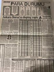 SABAH EKONOMİ GAZETESİ DOĞUM GÜNÜ HEDİYESİ - 26 HAZİRAN 1992 -Borsa-Döviz-Endeks-Gösterge sabah ekonomi sizi her konuda bilgilendirir-puan durumu-yükselenler-düşenler-borsa faresi-yatırımcının borsa günlüğü-Senem Erdil-Brooker gözüyle-cebinizdeki paranın seyir defteri-bankalarda uygulanan faiz oranları-günlük fon-fonlar-şirketlerden-en çok kazandıran hisse senetleri-en çok kaybettiren hisse senetleri-Dünya ekonomi basını-Coşkun Ulusoy-Nuri Kaftan-Nedim Özkan-Bilâl Çetin-Bayram Başaran-M. Tandoğan-Meral Tamer-Rahmi Koç-Betül Demirtaş-Nedim Özkan-Şefik Kalkan-Şefik Kaftan-Demirel affeder bu “Baba” affetmez-Hazine döviz doldu-TÜSİAD Ecevit’e yaptığını şimdi de yapmayı düşünüyor-Kura ile otomobil macerasına Türkiye Gazetesi de girdi-Mudo kurgun: Reklamı boyu kurtarmamış-Tempra motorlu Doğan yok satıyor-İcra tehdidi SSK’yı korkuttu-Şahinoğlu isyan etti: Emanetçi değilim-IBM şokta!-Libya’da 600 işçi esir 9 bin işçi de sefil!-TÜSİAD’ı bırak Saracoğlu’na bak-İktidara yaranamıyor-Çevreci Rahmi