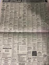 SABAH SARI SAYFALAR DOĞUM GÜNÜ GAZETESİ - 5 AĞUSTOS 1992 - Mitsubishi - Erpaş A.Ş. - Karen Otomotiv A.Ş. - Ortaköy Otomotiv - İhlas Holding - Yunsan - Tele-Kaş - Seryap - Şişecam - Assos Tatil Köyü - Dekortaş - Yapel - Demirdöküm - Konı - Dancall - Motorola - Ekin Tesisat - Adela Ayakkabı - Tutkunlar Çelik Kapı - Türsan - Kaan Bilgisayar - Gemişler Mobilya - Ünitek Ltd. Şti. - Yazlaran Yayın Evleri Matbaaları - Auer ECA - Özlem Sürücü Kursu - Bruni S.R.L. - İntisan Ltd. Şti. - Sağlam Elektronik-sigorta-pazarlama satış-avukat-bilgisayar-nöbetçi eczaneler-dershaneler-iletişim-emlakçılar-bahçelievler-halkalı-güngören-fındıkzade-florya-fatih-eyüp-gümüşsuyu-kemerburgaz-kasımpaşa-küçükçekmece-levent-sarıyer-kurtuluş-koca Mustafa paşa-gaziosmanpaşa-beşiktaş-beyoğlu-etkiler-avcılar-yeni köyü-tarabya-şişlik-rumeli hisar-sarıyer-realty world-ümraniye-maltepe-kadıköy-kiralık arayanlar-satılık iş yeri-kemer-yakacık-