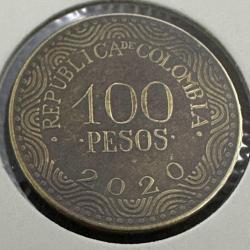 Kolombiya 100 Peso 2020. Kapamasında.