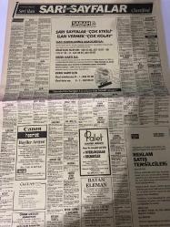 SABAH SARI SAYFALAR DOĞUM GÜNÜ GAZETESİ - 21 TEMMUZ 1992 - Swiss Sheraton - Bando Teks Sanayi Ticaret Limited Şirketi - Ultas - Gülden Modist - Deren Ambalaj - Relax Jeans - Özü Konfeksiyon - Modaevine - Sel Triko - Sönmez Triko - Sural Tekstil - Yura Deri - Ersan - Maya Tekstil - Mesa - Festiva Ford - Deniz Otomotiv Tic. Ltd. Şti. - Karen Otomotiv A.Ş. - Asku Açık Oto Pazarı - Alsat Otomotiv - Ruşen Ticaret - Tofaş - Bodroğlu - Honda - Yavuz Oto - Toyota - Dumankaya Otomotiv San. ve Tic. A.Ş. - Trans İnşaat - İmpexbank - Cenk Demir Çelik San. ve Tic. A.Ş. - Sınırtaş - Elmakent - Motorola - Yaman Araçlarıyla - Fax Karel Cafax - Profilo Carry Phone - Simge - Eseren Ahşap Dekorasyon - Demirdöküm - Sabah Sarı Sayfalar - Adela Ayakkabı - Tutkunlar Çelik Kapı -sigorta-pazarlama satış-avukat-bilgisayar-nöbetçi eczaneler-dershaneler-iletişim-emlakçılar-bahçelievler-halkalı-güngören-fındıkzade-florya-fatih-eyüp-gümüşsuyu-kemerburgaz-kasımpaşa-küçükçekmece-levent-sarıyer-kurtuluş-koca Mustafa p