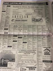SABAH SARI SAYFALAR DOĞUM GÜNÜ GAZETESİ - 21 TEMMUZ 1992 - Swiss Sheraton - Bando Teks Sanayi Ticaret Limited Şirketi - Ultas - Gülden Modist - Deren Ambalaj - Relax Jeans - Özü Konfeksiyon - Modaevine - Sel Triko - Sönmez Triko - Sural Tekstil - Yura Deri - Ersan - Maya Tekstil - Mesa - Festiva Ford - Deniz Otomotiv Tic. Ltd. Şti. - Karen Otomotiv A.Ş. - Asku Açık Oto Pazarı - Alsat Otomotiv - Ruşen Ticaret - Tofaş - Bodroğlu - Honda - Yavuz Oto - Toyota - Dumankaya Otomotiv San. ve Tic. A.Ş. - Trans İnşaat - İmpexbank - Cenk Demir Çelik San. ve Tic. A.Ş. - Sınırtaş - Elmakent - Motorola - Yaman Araçlarıyla - Fax Karel Cafax - Profilo Carry Phone - Simge - Eseren Ahşap Dekorasyon - Demirdöküm - Sabah Sarı Sayfalar - Adela Ayakkabı - Tutkunlar Çelik Kapı -sigorta-pazarlama satış-avukat-bilgisayar-nöbetçi eczaneler-dershaneler-iletişim-emlakçılar-bahçelievler-halkalı-güngören-fındıkzade-florya-fatih-eyüp-gümüşsuyu-kemerburgaz-kasımpaşa-küçükçekmece-levent-sarıyer-kurtuluş-koca Mustafa p
