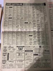 SABAH SARI SAYFALAR DOĞUM GÜNÜ GAZETESİ - 22 EYLÜL 1992 -Vakıf Genel Sekreteri - Gökteks Tekstile - Er-Na Tekstil - Gürteks - Hakan Konfeksiyon - Hazal Giyim - MC Bilgisayar - Mantoda - Minsa Aluminyum - MD Tekstil Ltd. - Doğanlar - Zümrüt Giyim Sanayi A.Ş. - Modello Deri Giyim - Bison Yapıştırıcıları - Rink Tekstil San. ve Tic. Ltd. Şti. - Akteks - Neta Uydu Sistemleri - Çukurova Jeneratör - Silifke Ticaret - Capa Dersanesi - Tutkunlar Çelik Kapı - Solon Bilgisayar Yazılım - Özel Şahin Bilgi Eğitim Merkezi - Şirindus - Kok Kömürü Amerikan ve Rus - Ekin İletişim Hizmetleri - Destan Optik - Dakis Optik - Ayşa Optik - Seçkin Optik - Lider Optik - Odak Optik - Class Optik - Ozan Optik - Kadilen - Venüs Optik - Kent Bilgisayar Kursları - Simge - Sirio 777 Oto Alarm Sistemleri - Nebati Otomotiv - Peugeot - Ercan Otomotiv - Hyundai Ziyaoto - Akhan - sigorta-pazarlama satış-avukat-bilgisayar-nöbetçi eczaneler-dershaneler-iletişim-emlakçılar-bahçelievler-halkalı-güngören-fındıkzade-florya-fati