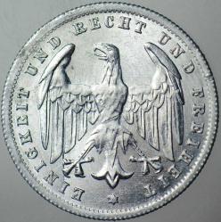 ALMANYA 500 MARK 1923 F. WEIMAR CUMHURİYETİ DÖNEMİ.  ALÜMİNYUM 27 mm. ÇİLALTI+