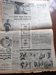 Milliyet Gazetesi - 20 Temmuz 1958 - İngilizler libya'ya çıktı - Kruşçev batılı liderlerle Nehru Ve Birleşmiş Milletler sekreteri derhal Konferansı çağırdı - Irak Kralı Faysala ait Aliye yatı Bebek koyunda fotoğraf - Kıbrıs'ta 5 Türk genci öldürüldü - Lefkoşe'de Tahtakale semtinde Ferruh Canbaz şimdi Türk gencinin EOKA tarafından vurulmasını Türk kadınları sokağa çıkma yasağına rağmen protesto etti fotoğraf - Irak Pakt'tan çekilmiyor - Nasır'ın bir kuryesi Dün İstanbul'dan geçti fotoğraf - Amerika Bağdat Paktı üyelerinden Irak'a karşı ihtiyatsız harekette bulunmamalarını istedi - Kral Faysal'ın mallarına el konuldu - İstanbul Ankara Radyosu Programı - cemiyet haberleri yazan Leyla Umar - bel kemiği ve demokrasi yazan Peyami Safa - İsmet İnönü bugün Eyüp ilçe kongresinde konuşacak - İstanbul'un yeni belediye reisi Kemal Aygün dün geldi - bir başka alem yazan Refik Cevat Ulunay - pazarlık köşesi yazan Halit Kıvanç - Gündüz kılıç gözü ile Anadolu'da Spor  - Kınalı Burgaz Maçı