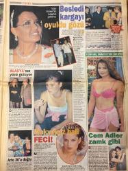 HAFTASONU GAZETESİ DOĞUM GÜNÜ HEDİYESİ - 18 AĞUSTOS 1999 - TAM TAKIM 20 SAYFADIR -Nilüfer Kurt-Yüksel Şengül-Salih Keçeci-Uğur Güneri-Mustafa Doğan-Hakan Ural-Sibel Can-Özlem Uçar-Özlem Gazkova-Yeşim Salkım-Ajda Pekkan-Turhan Yükseler-Ali Eyüboğlu-Ayşegül Aldinç-Teodora-Alifi Sarıoğlu-Mehmet Ali Erbil-Aysun Kayacı-Emre Altuğ-Nurdan Torun-Cem Özer-Nurseli İdiz-Demet Akbağ-Kenan Doğulu-Buket Sayar-İzel-Rumeli Hisarı-Selahattin Özdemir-Eda Akkaya-Seher Dilovan-Funda Güray-Kemal Özatalay-Bülent Ersoy-Neco-Hüseyin Cevahir-Özlem Savaş-Emin Müftüoğlu-Dinçer Azaphan-Metin Şen-Sibel Turnagöl-Şenay Akay-Koral Akıllı-Mehmet Ali Yalçındağ-Deniz Özçelik-Mert Aslan-Orhan Aydın-Okan Bayülgen-Ebru Destan  Sapık kadınlar peşimde-Kenan aşkına-İzel’in önünde sapur supur-Marziye’ye ödül-Sarışınlar bitti sıra esmerde-Hakan Sibel’e rakip oluyor-Zımba gibi bir şarkıcı-Yeşim Ajda’dan daha iyi-Üstünden sonra altını da açtı-Aysun kışa gelin-Nurdan Torun’un yüreği kıpır kıpır-Nurseli ile Demet’in lense ihtiyacı