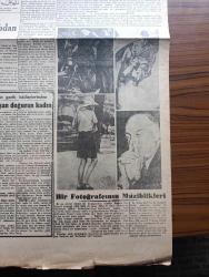 Cumhuriyet Pazar Gazetesi - 2 Eylül 1951 - İzmir dakikaları yazan Doğan Nadi - ah bu sıcaklar renkli karikatür - Türk zabıtasının yakın tarihinden meraklı yapraklar Nazif Kuş Vakası yazan Feyyaz Tokar - Hitleri öldüren haber - Çelik duvarlı sığınak önünde Hitler ve muavini fotoğraf - Abdülhamit'e dair bir müşahede - hikaye kapatma yazan ve resimleyen Zahir Güvemli - zeka sporları - boş vaktinizi hoş geçirmek için - İşin şaka tarafı - verem mikrobunu yiyen mikroptan vereme karşı ilaç yapıldı - insanları üçe ayıran bir nazariye - Bir fotoğrafçının muziplikleri fotoğraf - Greta Garbo - eğer Türkiye hasta adamsa Avrupa çoktan ölmüş demektir - Ava Gardner Frank Sinatra ile seviştiklerini artık kimseye söylemekten çekinmiyor fotoğraf - Joan Crawford'un erkeklere tavsiyesi yeni bir laf bulun fotoğraf - bu mevsim göreceğimiz Türk filmlerinden Allahaısmarladık - Allahaısmarladık filminin donanma ile ilgili sahneleri çevrilmeden evvel komutanlarla filmciler - Suavi Tedü ve Esen Görkmen fotoğraf