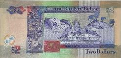 Belize 2 Dolar Yabancı Kağıt Para Kraliçe Elizabeth ÇİL