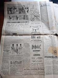 Cumhuriyet Gazetesi - 24 Haziran 1959 - Güneş Işınları Kanser Yapıyor fotoğraf - OECE Heyeti İle Ankara'da Dün 7 Saat Süren 2 Toplantı Yapıldı - NATO Genel Sekreteri Spaak Dün Adnan Menderes'le Görüştü - Heykeltıraşlarımızdan Nijad Sirel Dün Hazin Bir Törenle Toprağa Verildi fotoğraf - İsmet İnönü Demokrat Parti Ocak Başkanını Dava Ediyor - Irak Ordusu Kuvvetleniyor - Alaşehir Hava Alanı Dün Törenle Açıldı - Brezilya'dan 500 Bin Kilo Kahve Geliyor - Mükerrem Sarol Sanayi Bankası İdare Meclisi Başkanlığına Seçildi - Küba'daki İhtilalin İç Yüzü Viva Castro Yazı Dizisi - Kurtlar Ulurken Yazan Alix Andre Yazı Dizisi  - Uluç Ali Yazan Halikarnas Balıkçısı Yazı Dizisi - Yeni Keşif Ve İcadlar - Moda 1960 Kadını - Kabotaj Bayramı Hazırlıkları - B Milli Takım Namzetleri 1 0 Yenildiler - Fenerbahçe Antrenörü Molnar Serbest Bırakıldı - Basın Kupası - İstanbul Yelken Ajanı Orhan Saka Tekzibi Tekzib Etti - Afşaroğlu Halı Yıkama Fabrikası  - Akbaba dergisi