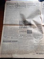 Cumhuriyet Gazetesi - 31 Mart 1956 - Adnan Menderes Dün Zonguldak'ta konuştu - Kıbrıs'a dair görüşme - eski Başbakan Şemsettin Günaltay dünkü toplantıda konuşurken fotoğraf - Şair Mithat Cemal Kuntay vefat etti - Celal Bayar'ın tetkik gezisi - Cumhuriyet anketi Türk köylüsü çarşaf için fikrini söylüyor röportajı yapan Şahab Balcıoğlu - lokantalarımız Güzel Sanatlar okulu imiş - Amerika'da bulunan Türk milletvekilleri Nazlı Tlabar ile Ahmet Tokuş dış politikamızı amerikalılara anlattılar - Çakırcalıyı biz öldürdük anlatan Albay Rüştü Kobaş yazan Yaşar Kemal Yazı Dizisi - Perçemli adam yazanlar Nihal Karamağaralı ve Va Nü yazı dizisi - mücerret fıkralar yazan Burhan Felek - Ankara Istanbul radyosu programı - Monako Prensi ile Grace Kelly nikahlarının kıyıldığı gece 600 kişiyi operaya davet etmiştir fotoğraf - Zeki Müren bebek gazinosunda - Türkiye'de rekortmenlerinden Cahit Önelin Amerika'daki ilk başarısı - Fenerbahçe Vefa karşılaşıyorlar - Fenerbahçe kayak takımı mı kuruyor