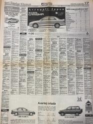 HÜRRİYET GAZETESİ DOĞUM GÜNÜ HEDİYESİ - 10 EKİM 1998 -24 SAYFADIR -Kenan Doğulu-Ayten Görgün-Özlem Çakar-Haldun Sevel-Bill Clinton-Hadi Uluengin-Can Yücel-Bülent-Bülent Ecevit-Yalçın Bayer-Enis Berberoğlu-Mukerrem Kayahan-Necati Doğru-Mehmet Mercan  Bir yarışma öyküsü-Özür diledi arabayı aldı-Bu bir vicdan meselesi-Ne dediler-Kaderim Tanrı’nın elinde-Hong Kong’da İngilizce dersi-Yunanistan Patriot alıyor-ABD Kosova cephesini kuramıyor-Yunan vetosuna AB’den by-pass-Eskişehir’de festival zamanı-Andy Warhol sergisi geliyor-Can Yücel’in cezası bozuldu-Bildirici kitaplarını imzalıyor-Şam Apo’yu gönderebilir-Panikleten patlamalar-Türkiye MED TV ekranını kararttı-Bu kış elektrik kesintisi yok-Mafya siyasetçi zincirini kırın-Yılmaz: Başkanlık sistemi Türkiye’yi maceraya götürür  Karikatür-çizer isimleri: Ustura Kemal-Bin Yaşasın Gazi Paşa-Haldun Sevel-Bülent çiziyor