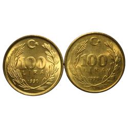 Türkiye Cumhuriyeti 1990 Yılı 100 Lira SIK Seyrek Saç (9306)