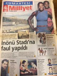 MİLLİYET GAZETESİ DOĞUM GÜNÜ HEDİYESİ - 6 OCAK 2001 -TAM TAKIM 14 SAYFADIR  -Serena Williams-Venus Williams-Behruz Çinici-Önay Yılmaz-Nazif Topçuoğlu-Ece Temelkuran-Serdar Devrim-Sina Koloğlu-George Clooney-John Turturro-Tim Blake Nelson-John Goodman-Robert De Niro-Ben Stiller-Uğur Polat-Mefaret Aktaş-Oktay Anıl-Seyyal Taner-Çelik Gülersoy İnönü Stadı’na faul yapıldı-Gönülleri modada-Sanal haberler-Cici kızlar dürtüyor-Reyting Canavarı-Karışıklık-Ketçabı fazla mı oldu-Stadyumun öyküsü-Hasahırdan stadyuma-Tasarım Viollet’ye ait-Kültür merkezi olmalı-Şehircilik yanlış-Estetik katliamı-Sarı Kız’ın Anıları-Bu yazıyı Seyyal Taner okumasın-Tehlike anında beyazcamı kırıyor-Çilekli Pasta olayı Nerdesin Be Birader-Zor Baba-El Dorado-Bir Kış Öyküsü-Zindan ve Ejderha-GusGus Babylon-Tuba Akyol Bu hafta ne var ne yok-2001 Gece Masalları-Ve ten-Ve form-Ve giz-İdrak yolları-Hamurumuzu Özal yoğurmuş-İnternetten canlı konser-Kiralık deniz keyfi-Global parfüm-Lezzetin ‘diğer’ adresi-Uzun ince bir Corrid