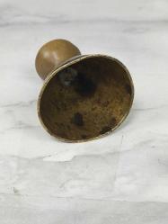 Antika Osmanlı Süleymaniye Damgalı Bronz Fincan Zarfı