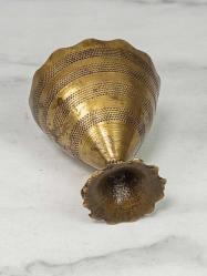 Antika Osmanlı Süleymaniye Damgalı Bronz Fincan Zarfı