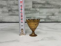 Antika Osmanlı Süleymaniye Damgalı Bronz Fincan Zarfı