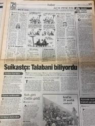 MİLLİYET GAZETESİ DOĞUM GÜNÜ HEDİYESİ - 15 AĞUSTOS 1999 -TAM TAKIM 32 SAYFADIR - Yağmur Duman-Güneri Cıvaoğlu-Ecevit-Erbakan-Erol Yarar-Orhan Koloğlu-Gürcan Bilgiç-Rıdvan Dilmen-Vedat Vatansever-Togay Bayatlı-Lefter-Murat Yakın-Aygün-Boluğ-Gürcan Coşar-Rahim Zafer-Kartal Yiğit-Daum-Fikret Bila-Ercüment İşleyen-Doğan Heper-Melih Aşık-Yalçın Doğan-Talabani-Rızai Okyay-Tolga Şardan-Koh-Carlin-Recep Uzun  Zehir ağı-Suikastçının itirafı-Bedri Bodrum’da-Gözyaşı okul oldu-Güneş ve Ay sevişmesi-Önce Kuran-Sonra tenis-Etek kavgası-Senin dilini koparırım-Putin’e şeriat yargısı-İsveç’te Türk imzası-Şaire alkış çiçek-Ecevit Erbakan hayal görüyor-Borsaya yabancı neşesi geldi-ÖSS sahtekârları-Fener söndü-Karadeniz’de fırtına-Ostenstad’a takip-Tribünde kavga-Karaborsa önlemi-Aygün sürprizi-Rıdvan Dilmen teşhisi koydu-Forvet sıkıntısı çekiyoruz-Seba güven aşıladı-2. Lig’de start günü-Uyuşturucu ağı-Meraklının cezası ölüm-Sokak timleri aman vermiyor-Bir ayda 4 bin 23 kaçağa gözaltı-10 trilyonluk uyuştu