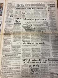 MİLLİYET GAZETESİ DOĞUM GÜNÜ HEDİYESİ - 22 OCAK 1993 -TAM TAKIM 28 SAYFADIR -Saddam-Clinton-Yalçın Doğan-Benazir Bhutto-Orhan Tokatlı-Süleyman Demirel-Nazlı Ilıcak-Ahmet Taner Kışlalı-Ahmet Tüzün-Aydın Bolak-Tufan Türenç-Piontek-Sepp-Seba-Milne-A. Torunoğlu-M. Ali Yılmaz-Lekic-Erdogan Şenay-Nazar Boncuğu-Peruz Ergin-Feza Rumsanlıoğlu-Ceylan-Pınar Elçe-Ajda Pekkan-Nuray Fenercioğlu-Salih Saygın-Hasan Pulur-Sema Emreoğlu-Audrey Hepburn-Zülfikar Doğan  Saddam füzeleri çek-Clinton da Irak’a vurdu-Baskına Avrupa freni-Sam’ın sambasında Fransız intifadası-ANAP’ta Yüce Divan şoku-Bizi hedef aldılar-Benazir yine hamile-Kirlilik ömür törpüsü-Soba faciası-Evil kadın kızıyla soyadı taşımayamaz-TÜSİAD’dan önemli uyarı-Sampiyon Kocaeli olsun-Mücadele renklendi-G. Saray değişim içinde-Ligimiz Avrupalı oldu-Rıdvan’a ağır suçlama-Hakemler belli oldu-6 maçta 18 puan-Trabzon’a yeni makyaj-Eczacı final kapısında-Dört yabancı bir yerli-Florya’da Okan pazarlığı-Daldan dala eğlence-Süper Saat-Bir Başka Gece