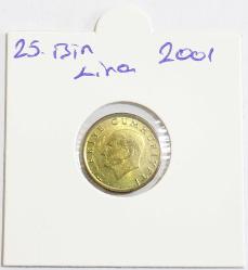 Türkiye Cumhuriyeti  2001 Yılı  25 Bin Lira  ( 9522)