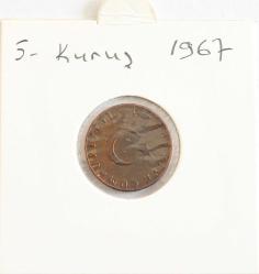 Türkiye Cumhuriyet 1967 Yılı 5 Kuruş (9528)