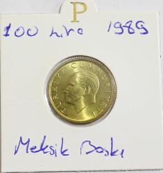 Türkiye Cumhuriyeti  1989 Yılı 100 Lira  Meksika Baskısı (9535)