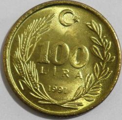Türkiye Cumhuriyet 1991 Yılı 100 Lira   (9543)