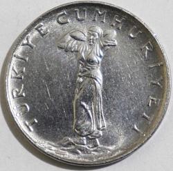 Türkiye Cumhuriyet 1965 Yılı 25 Kuruş Kenar Yazısı Turaya Göre Ters  (9562)