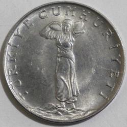 Türkiye Cumhuriyet 1968 Yılı 25 Kuruş  Kenar Yazısı Turaya Göre Ters (9564)