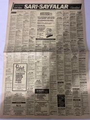 SABAH SARI SAYFALAR DOĞUM GÜNÜ GAZETESİ - 9 TEMMUZ 1992 -Sabah - Palet Limited Şirketi - B.P.T Tekstil - Kokpit Tekstil - Çağkan - Prestij - Aba Giyim - Erpaş A.Ş. - Yavuz Oto - Tanışlar Otomotiv - Mazda - Emas Otomotiv Ltd. Şti. - Hyundai - Karoto - Spot Otomotiv - Tofaş - Necipoğlu - Demircioğlu İnşaat Taahhüt Sanayi ve Ticaret Ltd. Şti. - Elmakent - Emin Emlak Pazarlama A.Ş. - Özlem Emlaktan - Doğa Harikası - Doruk Tekstil - Boyvadoğlu İnşaat ve Ticaret Anonim Şirketi - Simge - Ultech