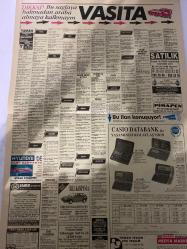 SABAH SARI SAYFALAR DOĞUM GÜNÜ GAZETESİ - 6 EKİM 1992 -Sabah - Bengü Tekstil - Bensu Triko - Erdem Büro Mobilya - Erna Deri - Tarhan Plastik Sanayi - Dilko English - Özbaş Kent Giyim - Ünüal Giyim - İzo-Mus - Askcom - Solon Bilgisayar Yazılım - Şirindus - Silifke Ticaret - Mehmet Keçeyaypan - Motorola - Yaman Otomotiv - Uygar Otomotiv - Samed Otomotiv - Şador Master Otomotiv - İpar Otomotiv - Pimapen - Medya Market - Çok-Dil Foreign Language Centre - Çapa Dershanesi - Özel Şahin Bilgi Eğitim Merkezi - Gözen Ön Lisans Kursları - Möm Möm - Akyıldız Dekorasyon - Yataş - Altın İğne Yorgan Sanayi