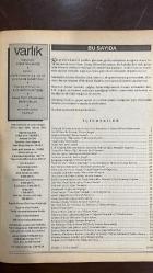 VARLIK EDİBİYAT VE SANAT DERGİSİ - SAYI: 1028 - 1993 -YAŞAR NABI NAYIR – EKİN NAYIR SAĞIROĞLU – FİLİZ NAYIR DENİZTEKİN – ENVER ERCAN – HASAN BÜLENT KAHRAMAN – ATTİLÂ İLHAN – SABAHATTİN KUDRET AKSAL – MEMDUH ŞEVKET ESENDAL – DEMİRTAŞ CEYHUN – MEHMET H. DOĞAN – METİN ALTIOK – SEVİNÇ ALTAN – AHMET CEMAL – MUSTAFA ZİYALAN – ENİS BATUR – SULHİ DÖLEK – MUZAFFER UYGUNER – MUSTAFA ŞERİF ONARAN – SALİM ŞENGİL – ERENDİZ ATASİ – FERBAT KENTEL – VURAL BAHADIR BAYRIL – TOMRIS UYAR – FATİH ÖZGÜVEN – MURATHAN MUNGAN – NECDET BATUM – AHMET NECDET – AFŞAR TIMUÇİN – TARIK DURSUN K. – DANIEL RONDEAU – YAHYA EL-TABİR ABDULLAB – TEKİN SÖNMEZ – PAUL CELAN – ÖZKAN MERT – GÜLTEKİN EMRE – ENGİN AŞKIN – MEHMET BAŞARAN – ARSLAN KAYNARDAĞ – NURULLAH CAN – GÜLSELİ İNAL – ENDER MACUN – HAŞİM ŞAHİN – HÜLYA KARATAŞ- GELENEK, POSTMODERNİZM VE YENİ KAVRAMLAR – ŞEYH BEDREDDİN’İ YENİDEN YORUMLAMAK – 110. DOĞUM YILDÖNÜMÜNDE MEMDUH ŞEVKET ESENDAL – ÜTOPYA ÖTESİ: HİPERTEKST - GELENEK, POSTMODERNİZM VE BAZI YENİ   - 64 SAYFA