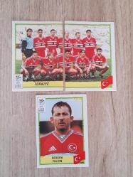 PANİNİ UEFA EURO 2000 TÜRKİYE ÇIKARTMA STİCKER İLK 11  SERGEN YALÇIN , ALİ EREN , AYHAN AKMAN , FATİH AKYEL , TAYFUN KORKUT , OKTAY DERELİOGLU