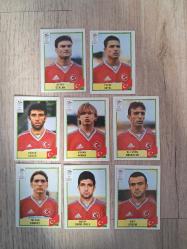 PANİNİ UEFA EURO 2000 TÜRKİYE ÇIKARTMA STİCKER İLK 11  SERGEN YALÇIN , ALİ EREN , AYHAN AKMAN , FATİH AKYEL , TAYFUN KORKUT , OKTAY DERELİOGLU