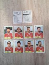 PANİNİ UEFA EURO 2000 TÜRKİYE ÇIKARTMA STİCKER İLK 11  SERGEN YALÇIN , ALİ EREN , AYHAN AKMAN , FATİH AKYEL , TAYFUN KORKUT , OKTAY DERELİOGLU