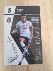 Panini Odyak Beşiktaş taraftarı kartı XXL Q7 Quaresma , pepe , adriano  vida , Caner Erkin,  Ljacic