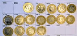 2009 - 2024 tedavül 1 Lira (16 parça)