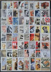 100 Çeşit Yeni Basım Almanya Reich Dönemi Propaganda Vinyetleri, 3x4 cm