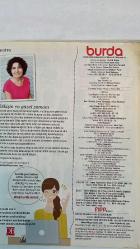 BURDA ELBİSE PATRONLU DERGİ - EKİM 2017 CEM M. BAŞAR - FERHAN KAYA POROY - ÖZGÜR ALEV TEZCANLI - SELMA ÖVET BERBER - GÜLDEREN PAMİR - ERDAL İPEKEŞEN - MEHMET TAŞKIN - DİDEM KURUCU - SEREN ÜRÜN - NESLİHAN CAN - EBRU ELÇİ - BERİL GÜROĞLU - ŞERİFE DÖKMETAŞ - HÜLYA HANKENDİ - AYFER KAYGUN - ŞABAN YAZIR - SEZİNUR BALIKÇIOĞLU - DİLEK ÜNLÜ - MARIOLINA SICLARI - JULIA MUND - MICHAEL NEUWIRTH - GORAN VUKOTA - MARION BADOLLE-FEICK - CHRISTINA BRESLER - JEANNINE SOELDNER - SALVATORE ZAMMUTO  ÖZEL TASARIM - PELERİN ZAMANI - HALKA ŞAL ÇOK MODA - 1 CEKET 3 STİL - DİKİŞ OKULU - AMATÖR TERZİLERE KOLAYLIK - GÜNE DENGELİ VE PRATİK BİR KAHVALTIYLA BAŞLAYIN - PİLİLİ ETEK - ELBİSE - LOOP ŞAL - YARATICILIĞINI ORTAYA ÇIKAR JANOME İLE - TAM TAKIM 68 SAYFA