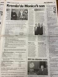 MİLLİYET GAZETESİ DOĞUM GÜNÜ HEDİYESİ - 3 EYLÜL 1998 - TAM TAKIM 32 SAYFADIR -Mesut Yılmaz-Deniz Baykal-Gürbüz Çapan-Alaattin Çakıcı-Hasan Pulur-Harun Gürek-Önder Yılmaz-Zülfikar Doğan-Şeref Oğuz-Abbas Güçlü-Onay Yılmaz-Tamer Heper Bankalara 900 trilyonluk nefes-Uyuşturucu ajanları-Bilgi şöleni başladı-G.Saray ayağa kalktı-Denizli’nin 8 bankosu-Burs isteyen çok veren yok-Uyuşturucuda NİT dönemi-Son yolculuk-Sarhoşun mangalı mahalle yakıyordu-Bankalar istediklerini aldı-Sakıp Sabancı-Osman Pezer-Hamdi Dumlupınar-Hamdi Yasak Genel seçimi ertelemek lazım-Gelişen piyasaların hızlı hisseleri-Çapan’a varoş kurşunu-Sakık’tan PKK’ya silah bırakın çağrısı