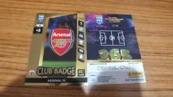 2025 Panini FIFA 365 Arsenal CORE / Club Badge Kart No:28