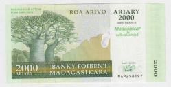 Madagaskar 2000 Ariary 2012 Çil