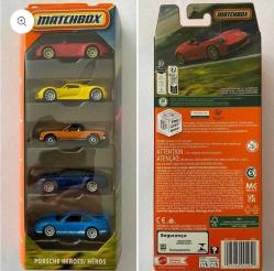Porsche Heroes  1/64 Ölçek 7 cm Lisanslı Matchbox Diecast 5 Li Araç Seti