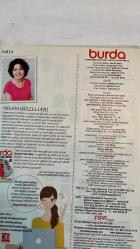 BURDA ELBİSE PATRONLU DERGİ - NİSAN 2018 - CEM M. BAŞAR – FERHAN KAYA POROY – ÖZGÜR ALEV TEZCANLI – SELMA ÖVET BERBER – GÜLDEREN PAMİR – ERDAL İPEKEŞEN – MEHMET RAUF ATEŞ – EGEMEN ERKOROL – DİDEM KURUCU – NİSA ASLI ERTEN ÇOKÇA – NESLİHAN CAN – DİLHAN ÇEKİÇAR – ZEYNEP RENDECİ – BERİL GÜROĞLU SÖZKESEN – ŞERİFE DÖKMETAŞ – HÜLYA HANKENDİ – ECEM ARDA – AYFER KAYGUN – ŞABAN YAZIR – SEZİNUR BALIKÇIOĞLU – DİLEK ÜNLÜ – MARIOLINA SICLARI – JULIA MUND – MICHAEL NEUWIRTH – GORAN VUKOTA – MARION BADOLLE-FEICK – CHRISTINA BRESLER – JEANNINE SOELDNER – SALVATORE ZAMMUTO – SABINE MAEULEN - İLKBAHAR ESİNTİSİ – ASYA STİLİ – ANVELOP CEKET VE KİMONO – 44-52 BEDENDE DÜŞÜK OMUZLU ELBİSE – ÇOCUK MODASI 104-140 BEDEN – RETRO MODEL: 50’Lİ YILLARDAN PİLİLİ İPEK BLUZ – MODA DOKTORU: BASIK KALÇALAR İÇİN PATRON UYUMU – DEKORASYON TRENDLERİ – DİKİŞ OKULU: TRENÇKOT STİLİ ELBİSE – BÜYÜK BEDEN CEKET 123A – GÖMLEK TARZI ELBİSE 72-88 BEDEN – SPOR NYLON CEKET 117A – GÜNCEL MODA: HEDEFİ ON  -  TAM TAKIM 100 SAYFA