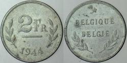 BELÇİKA 2 FRANK 1944 II. DÜNYA SAVAŞI İŞGAL KUVVETLERİ BASIMI-1943 AMERİKA 1 CENTLERİN PULLARINA BASILMIŞTIR. ÇİLALTI.