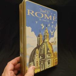 İTALYADAN TENEKE KUTU. SIFIR. ROMA ŞEHRİ. BÜYÜKÇE EBAT.