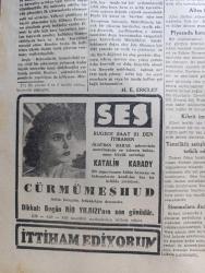 Cumhuriyet Gazetesi - 7 İkincikanun (Ocak) 1943 - müttefikler arası fikir anlaşmazlığı mı Cumhuriyet Başmakale - Rus Alman harbi'nde bir Alman İleri mevziii ateş esnasında fotoğraf - Varlık vergisi borcunu vermeyen vergi mükellefleri - şark cephesinde bütün cephe boyunca çok şiddetli muharebeler oluyor - bir Alman gazetesi Türkiye bu savaşın galipleri arasındadır - fakir halka ucuz ekmek - Dün mecliste beyanatta bulunan Ticaret Vekili Behçet Uz fotoğraf - çok mühim bir kanun layihası - Şimali Afrika'da bir Mihver motorlu kolu tayyarelerin himayesi altında ilerliyor fotoğraf - Von Papen geri mi çağırılıyor - beyazıt'ta tesis edilen çocuk bakımevinde şimdilik 22 yavruya bakılıyor Fotoğraf - Katalin Karady Cürmümeşhud ses sinemasında - askeri vaziyet yazan H. Emir Erkilet Yazı Dizisi - Balcı hanı yangını tahkikatı bitti - cambazhane perisi saray sinemasında - Clark Gable silah altında fotoğraf - Abdurrahman Naci Demirağın Kızılay'a bir teberru - Tahran'da gazetelerin çıkması yasak mı