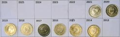 2014-2021 25 Kuruş set farklı kondisyonlarda (8 Parça)