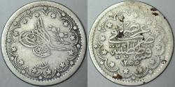 SULTAN ABDÜLMECİD GÜMÜŞ 5 KURUŞ 1255/17 İSTANBUL DARBI.