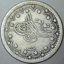 SULTAN ABDÜLMECİD GÜMÜŞ 5 KURUŞ 1255/17 İSTANBUL DARBI.